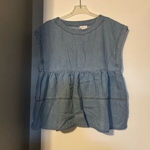 Chic Soul Blue Denim Top